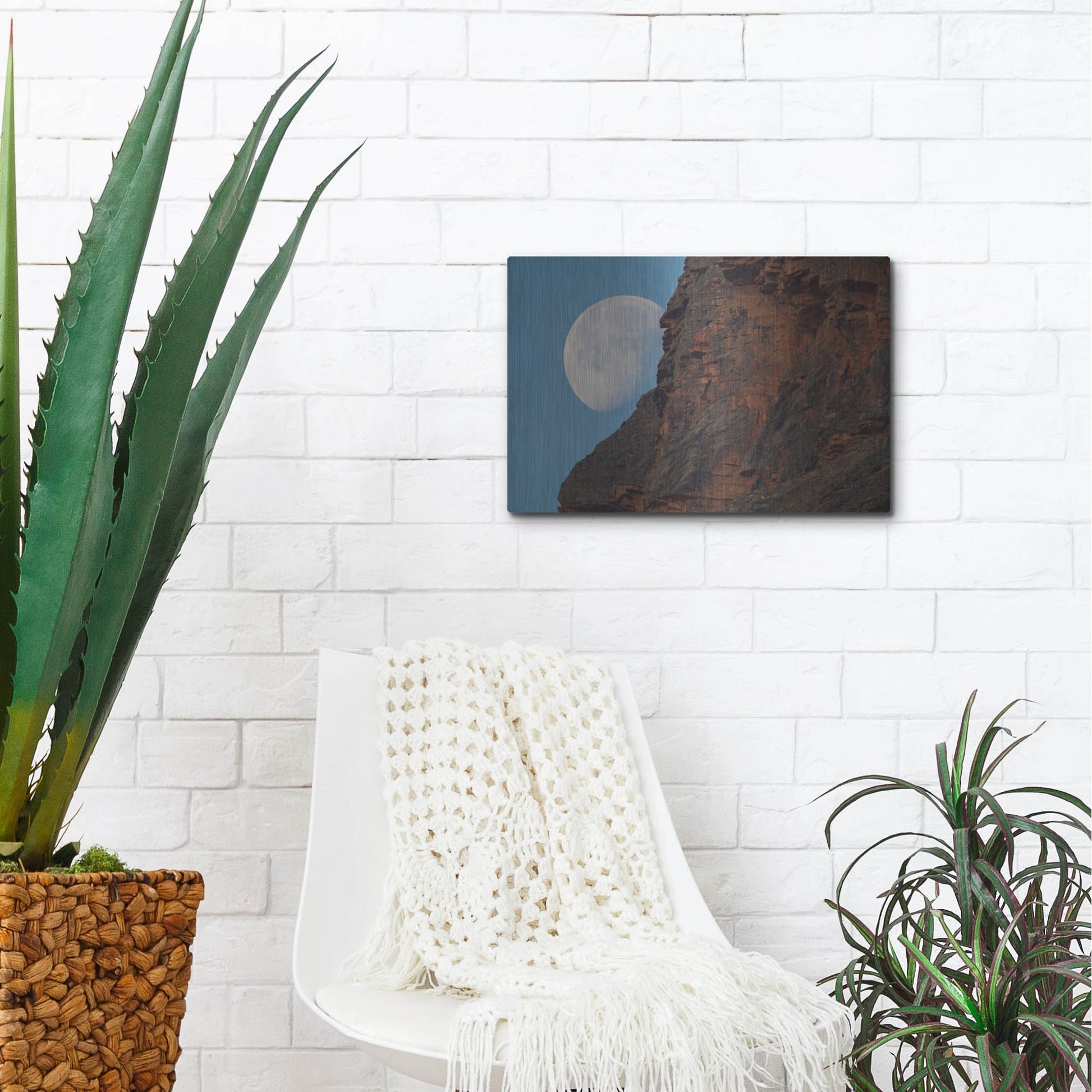 Luxe Metal Art 'Moon Mountain 1' by Joe Reimer Photography, Metal Wall Art,16x12