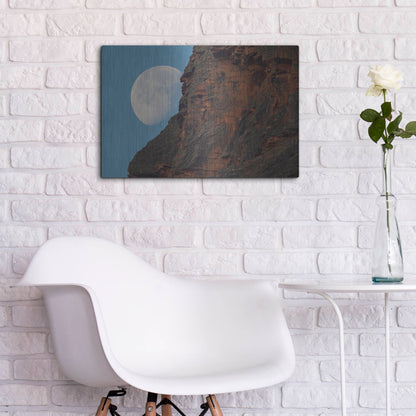 Luxe Metal Art 'Moon Mountain 1' by Joe Reimer Photography, Metal Wall Art,24x16