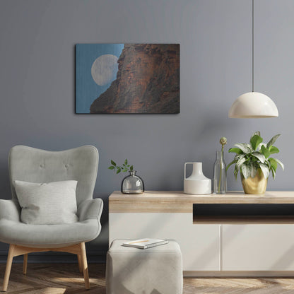 Luxe Metal Art 'Moon Mountain 1' by Joe Reimer Photography, Metal Wall Art,24x16