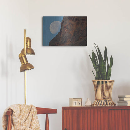 Luxe Metal Art 'Moon Mountain 1' by Joe Reimer Photography, Metal Wall Art,24x16