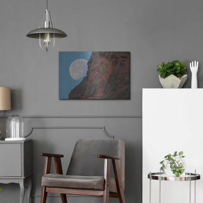 Luxe Metal Art 'Moon Mountain 1' by Joe Reimer Photography, Metal Wall Art,24x16