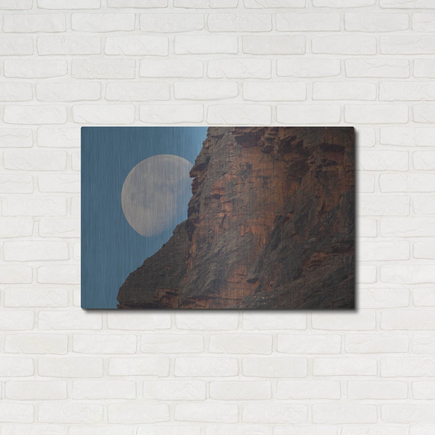 Luxe Metal Art 'Moon Mountain 1' by Joe Reimer Photography, Metal Wall Art,36x24