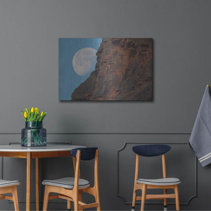 Luxe Metal Art 'Moon Mountain 1' by Joe Reimer Photography, Metal Wall Art,36x24