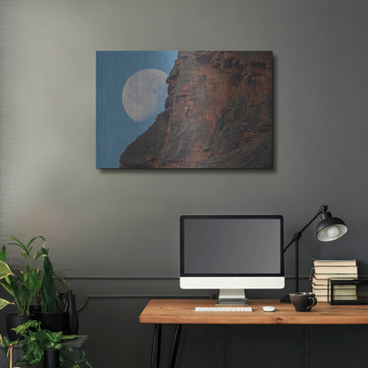 Luxe Metal Art 'Moon Mountain 1' by Joe Reimer Photography, Metal Wall Art,36x24