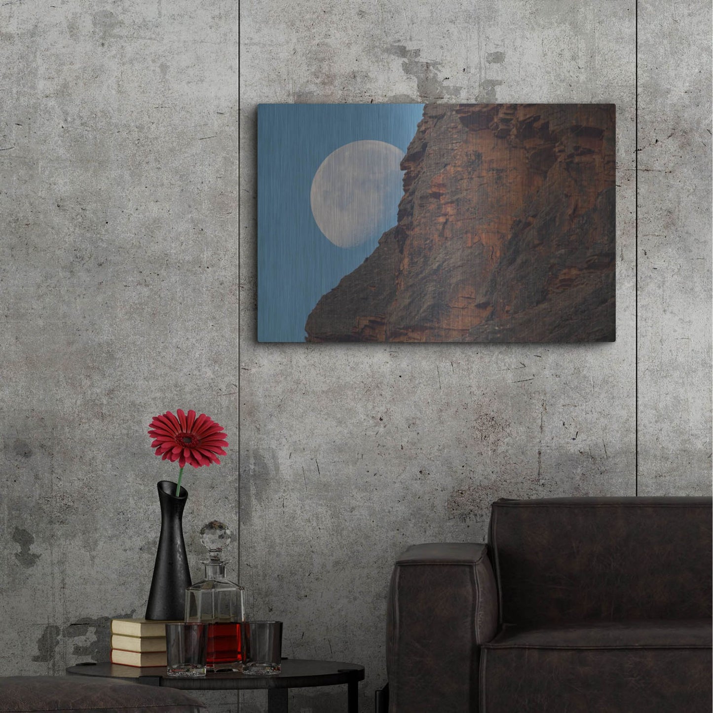 Luxe Metal Art 'Moon Mountain 1' by Joe Reimer Photography, Metal Wall Art,36x24