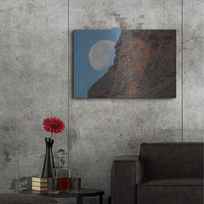 Luxe Metal Art 'Moon Mountain 1' by Joe Reimer Photography, Metal Wall Art,36x24