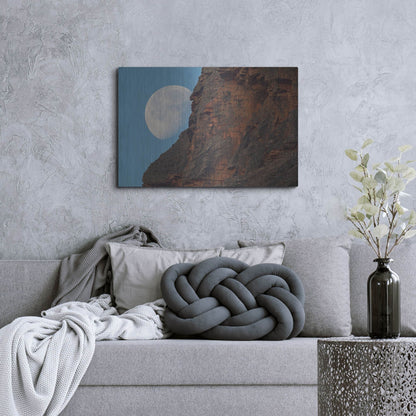 Luxe Metal Art 'Moon Mountain 1' by Joe Reimer Photography, Metal Wall Art,36x24