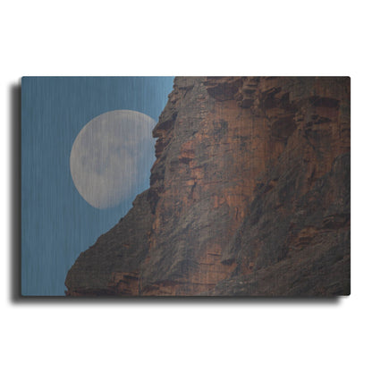 Luxe Metal Art 'Moon Mountain 1' by Joe Reimer Photography, Metal Wall Art