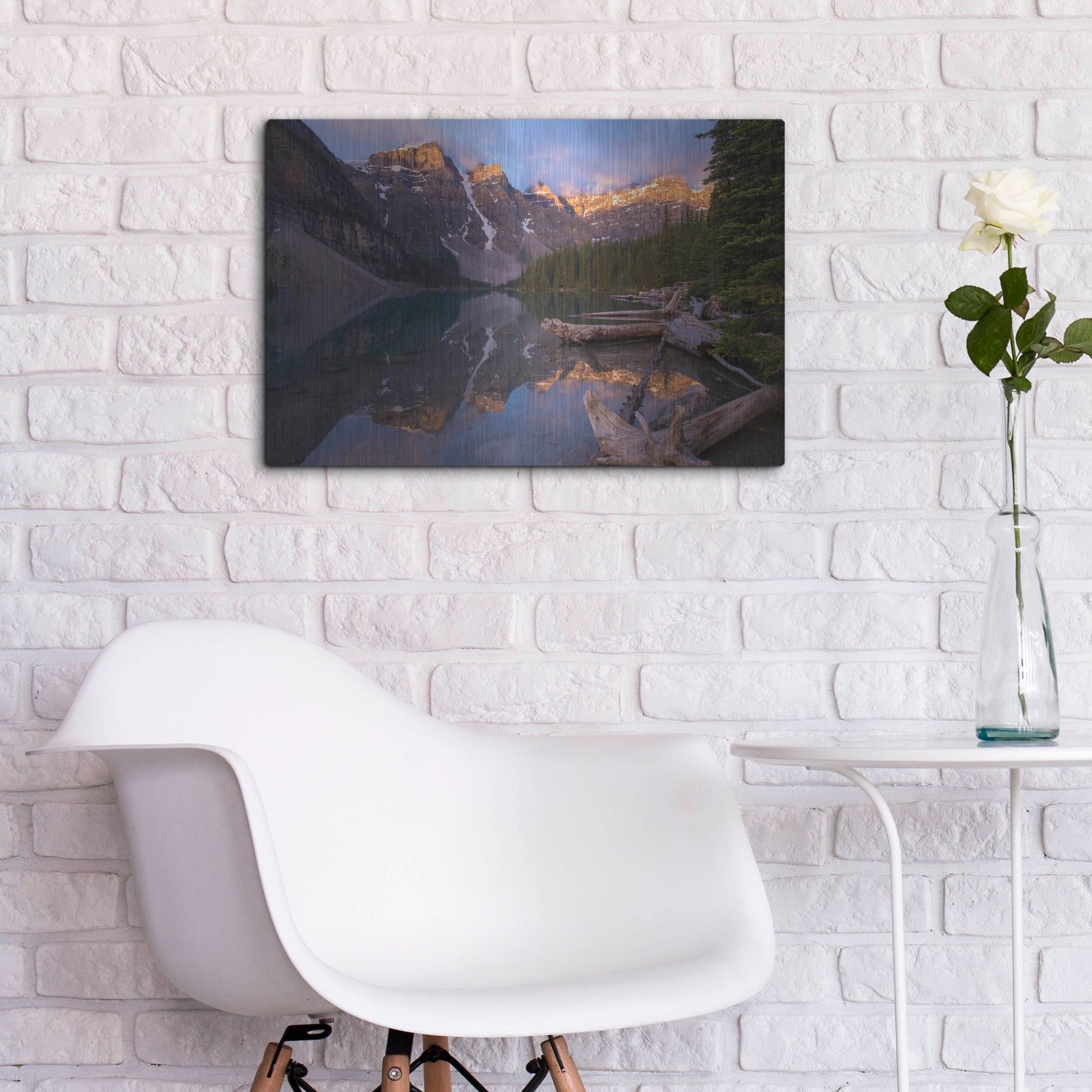 Luxe Metal Art 'Moraine Lake 1' by Joe Reimer Photography, Metal Wall Art,24x16