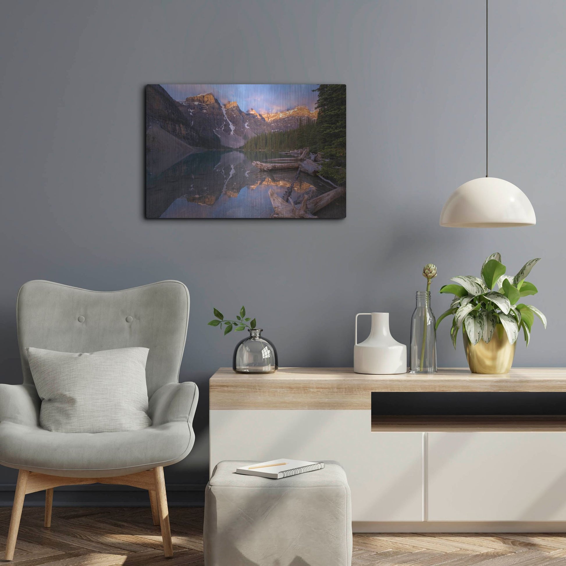 Luxe Metal Art 'Moraine Lake 1' by Joe Reimer Photography, Metal Wall Art,24x16