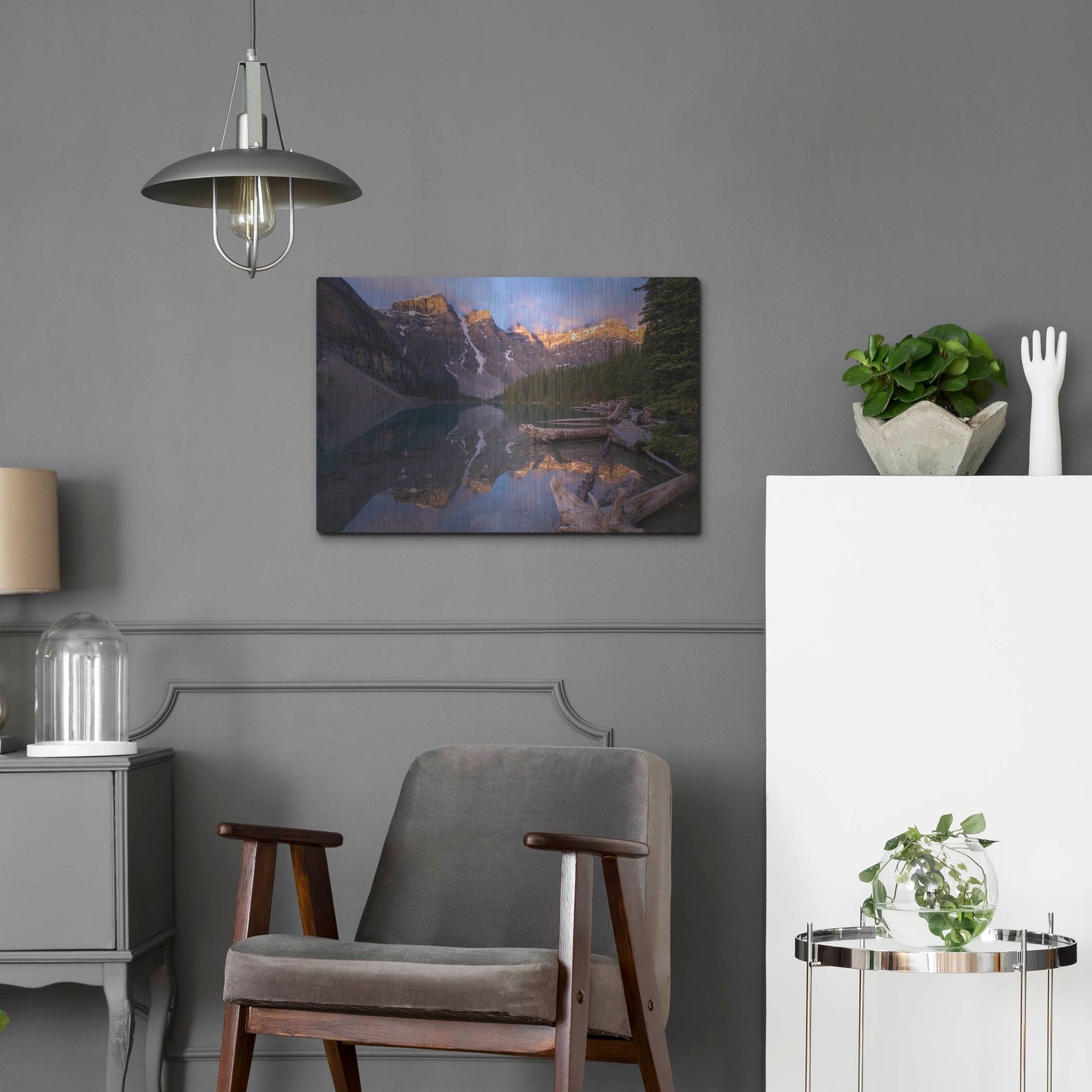 Luxe Metal Art 'Moraine Lake 1' by Joe Reimer Photography, Metal Wall Art,24x16
