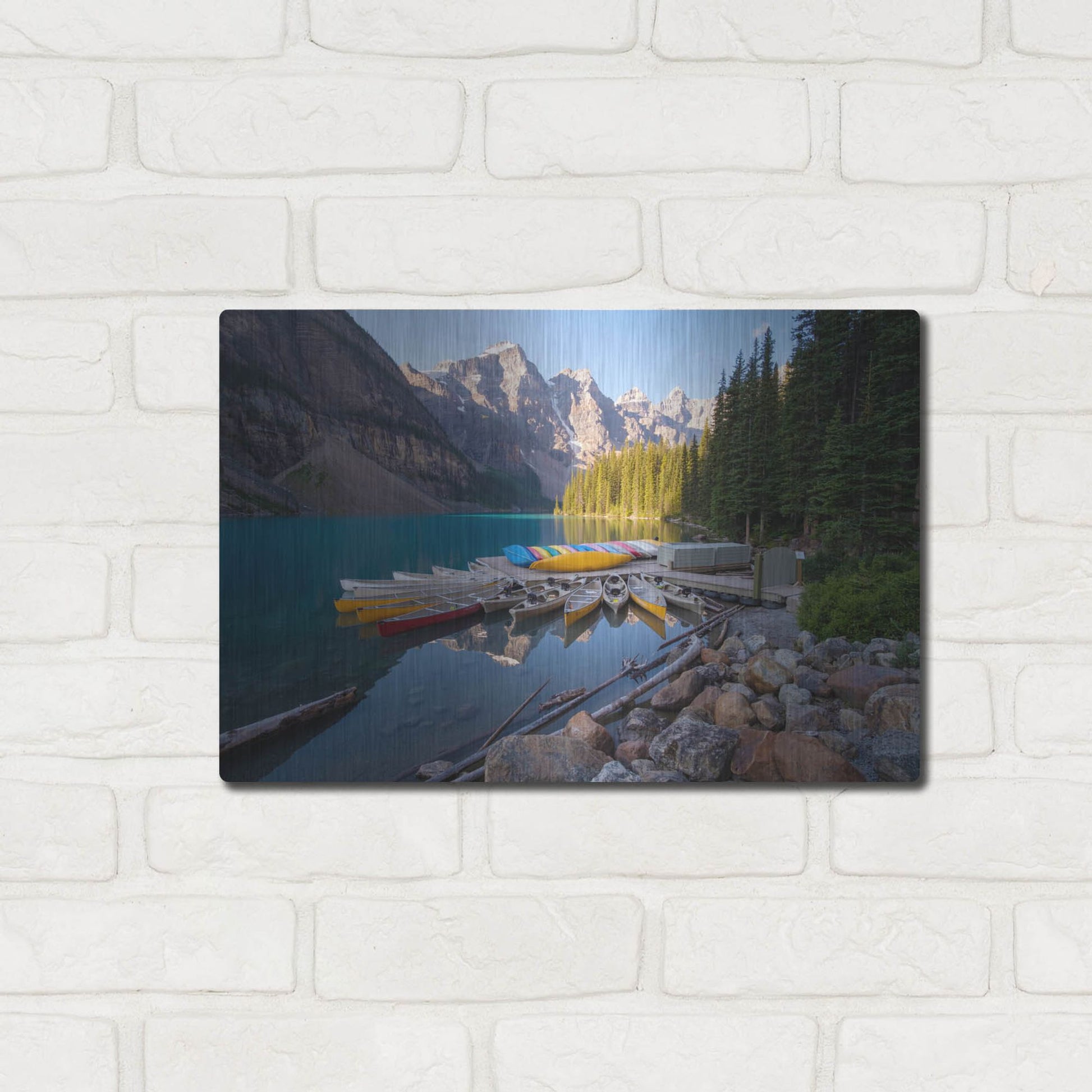 Luxe Metal Art 'Moraine Lake 3' by Joe Reimer Photography, Metal Wall Art,16x12