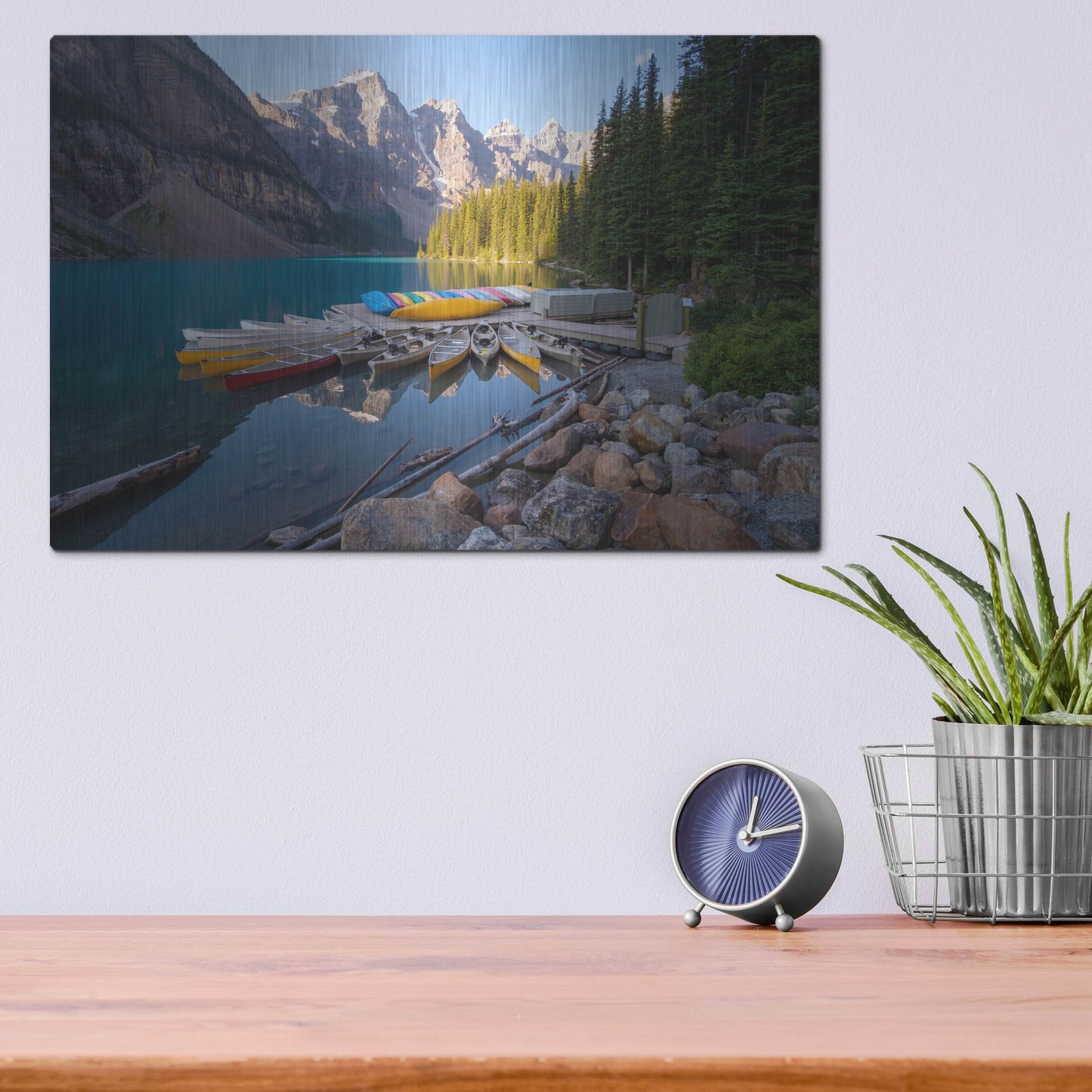 Luxe Metal Art 'Moraine Lake 3' by Joe Reimer Photography, Metal Wall Art,16x12