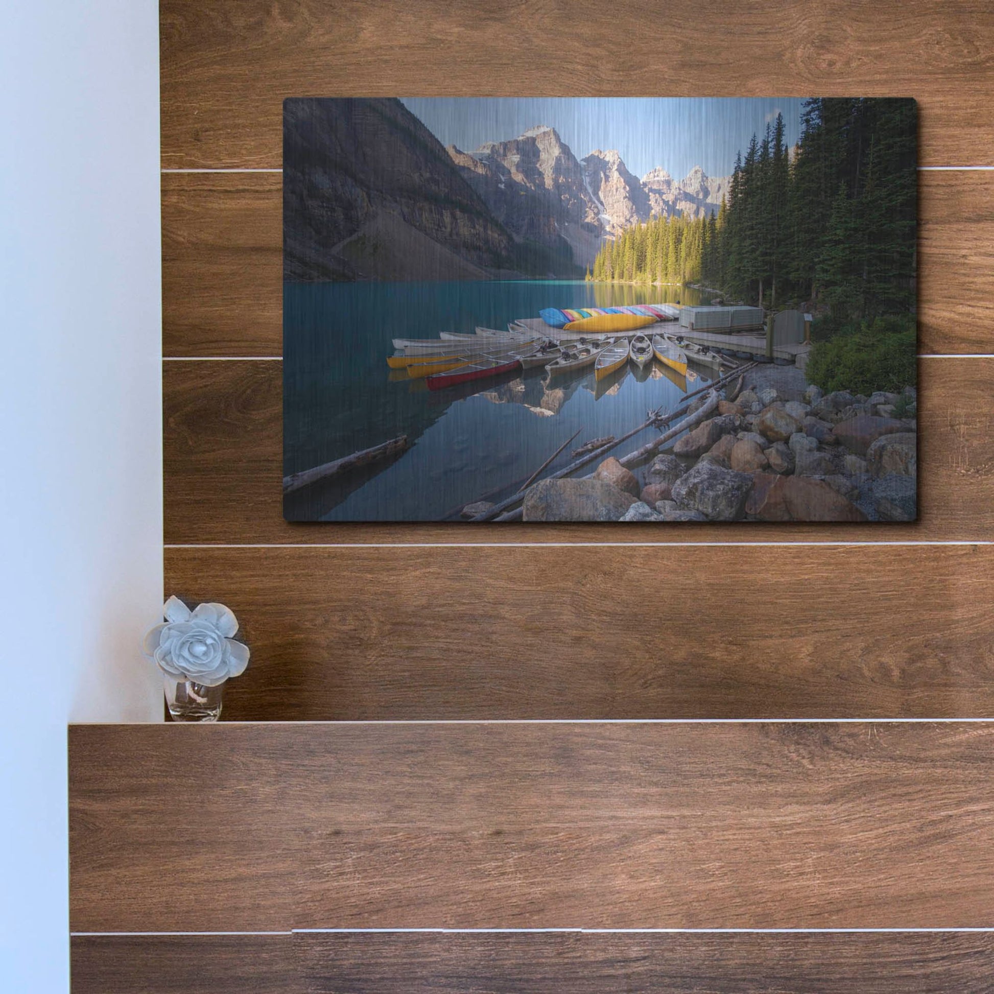 Luxe Metal Art 'Moraine Lake 3' by Joe Reimer Photography, Metal Wall Art,16x12