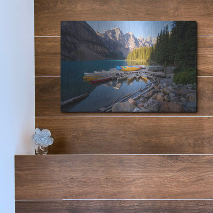 Luxe Metal Art 'Moraine Lake 3' by Joe Reimer Photography, Metal Wall Art,16x12