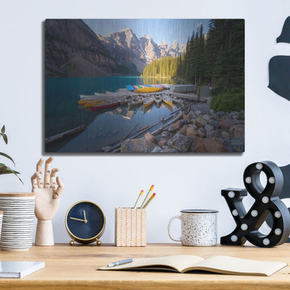 Luxe Metal Art 'Moraine Lake 3' by Joe Reimer Photography, Metal Wall Art,16x12