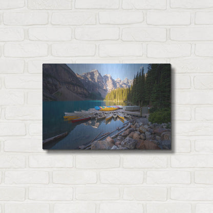 Luxe Metal Art 'Moraine Lake 3' by Joe Reimer Photography, Metal Wall Art,24x16