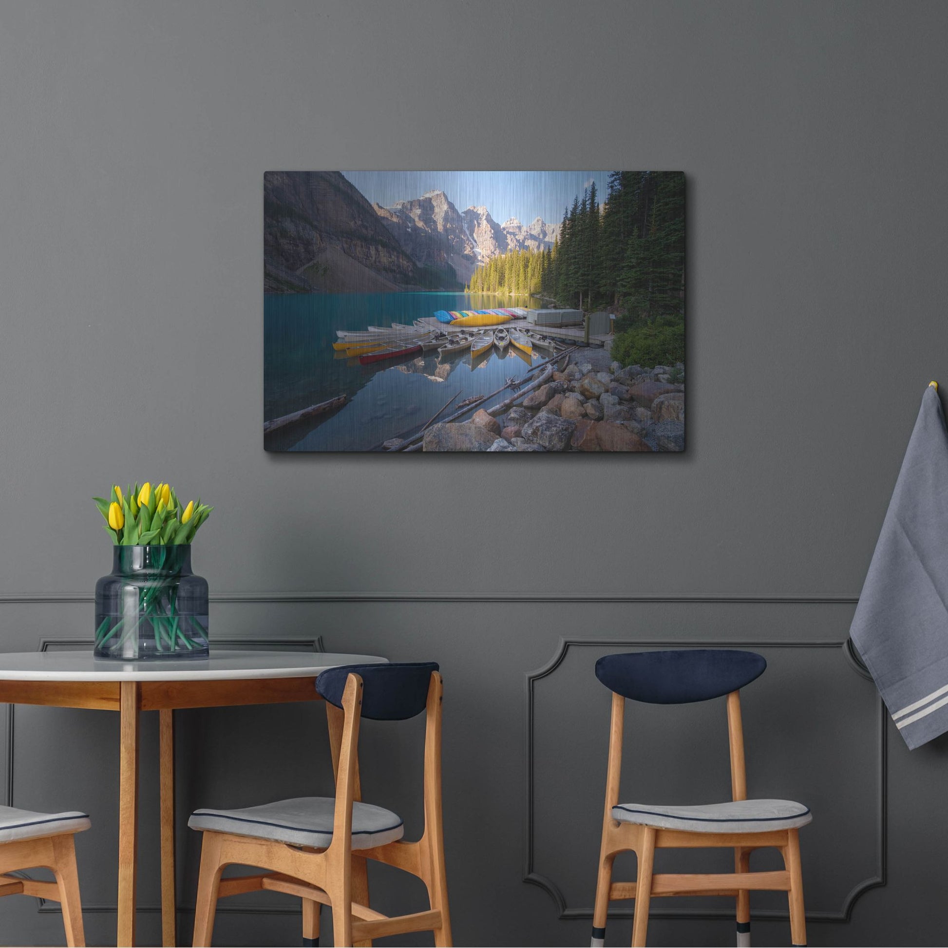 Luxe Metal Art 'Moraine Lake 3' by Joe Reimer Photography, Metal Wall Art,36x24