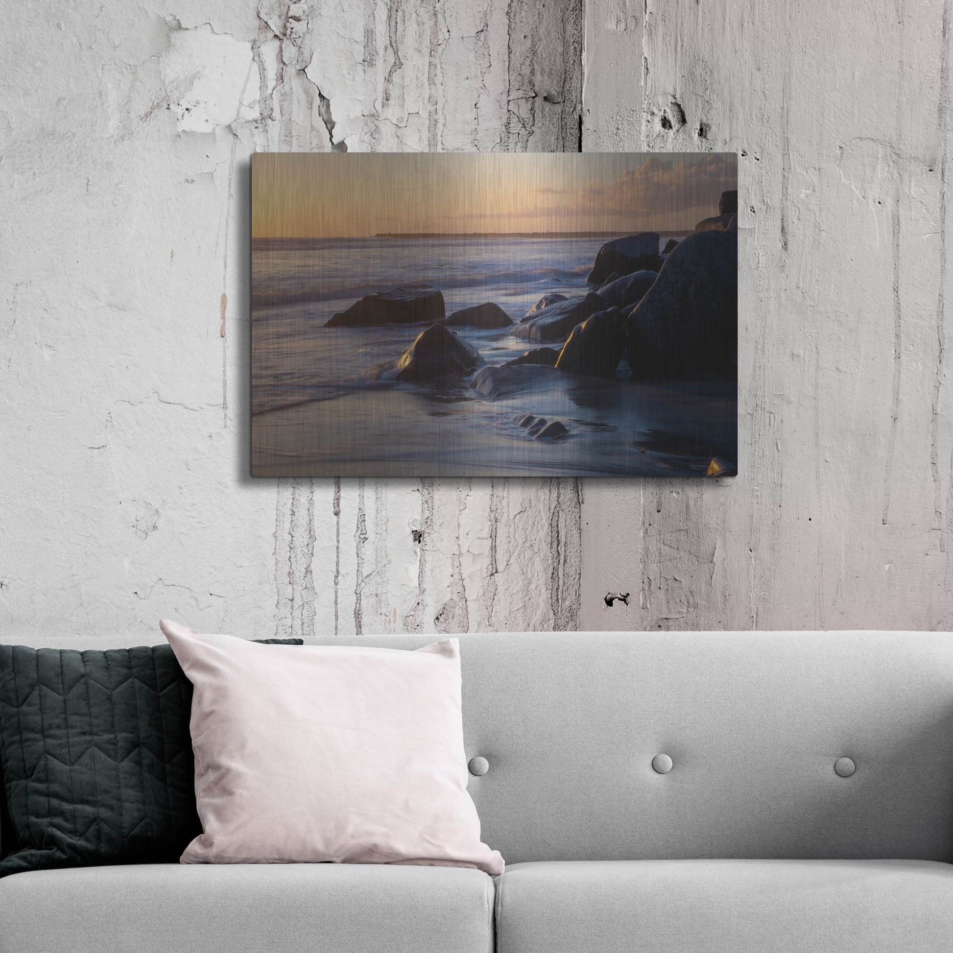 Luxe Metal Art 'Oceanside 1' by Joe Reimer Photography, Metal Wall Art,36x24