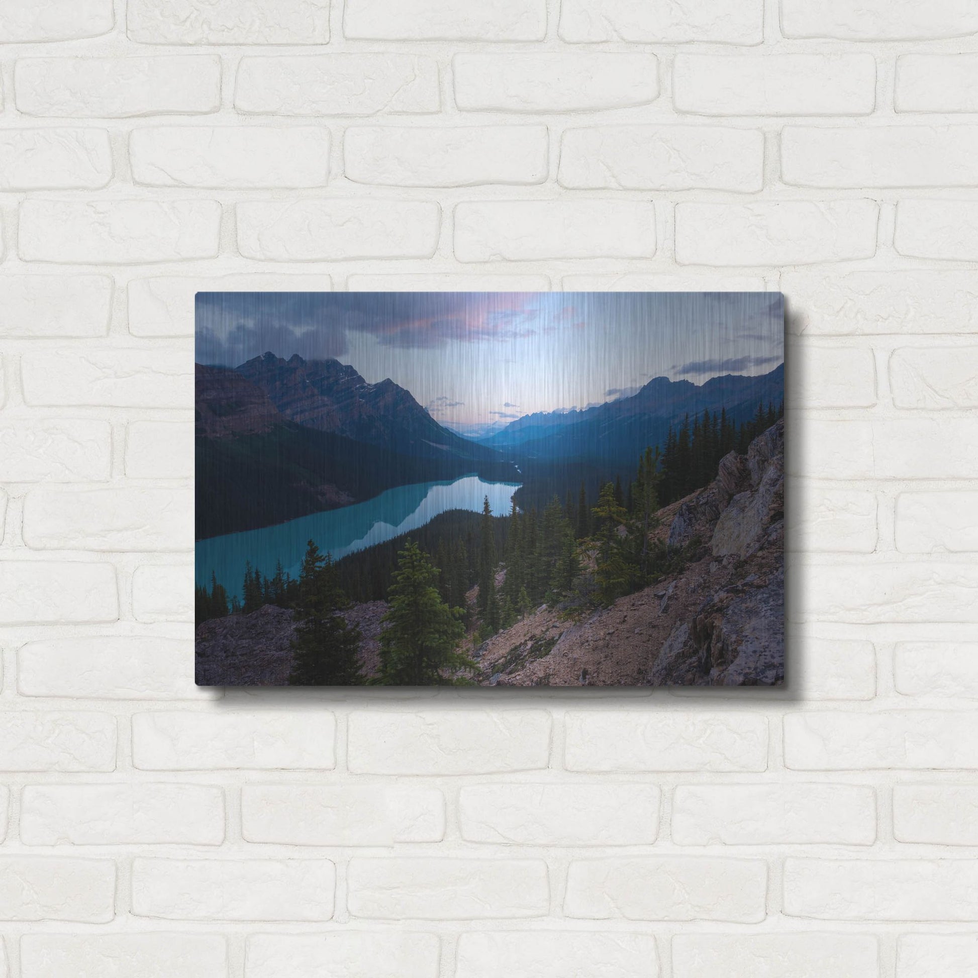 Luxe Metal Art 'Peyto Lake 1' by Joe Reimer Photography, Metal Wall Art,24x16