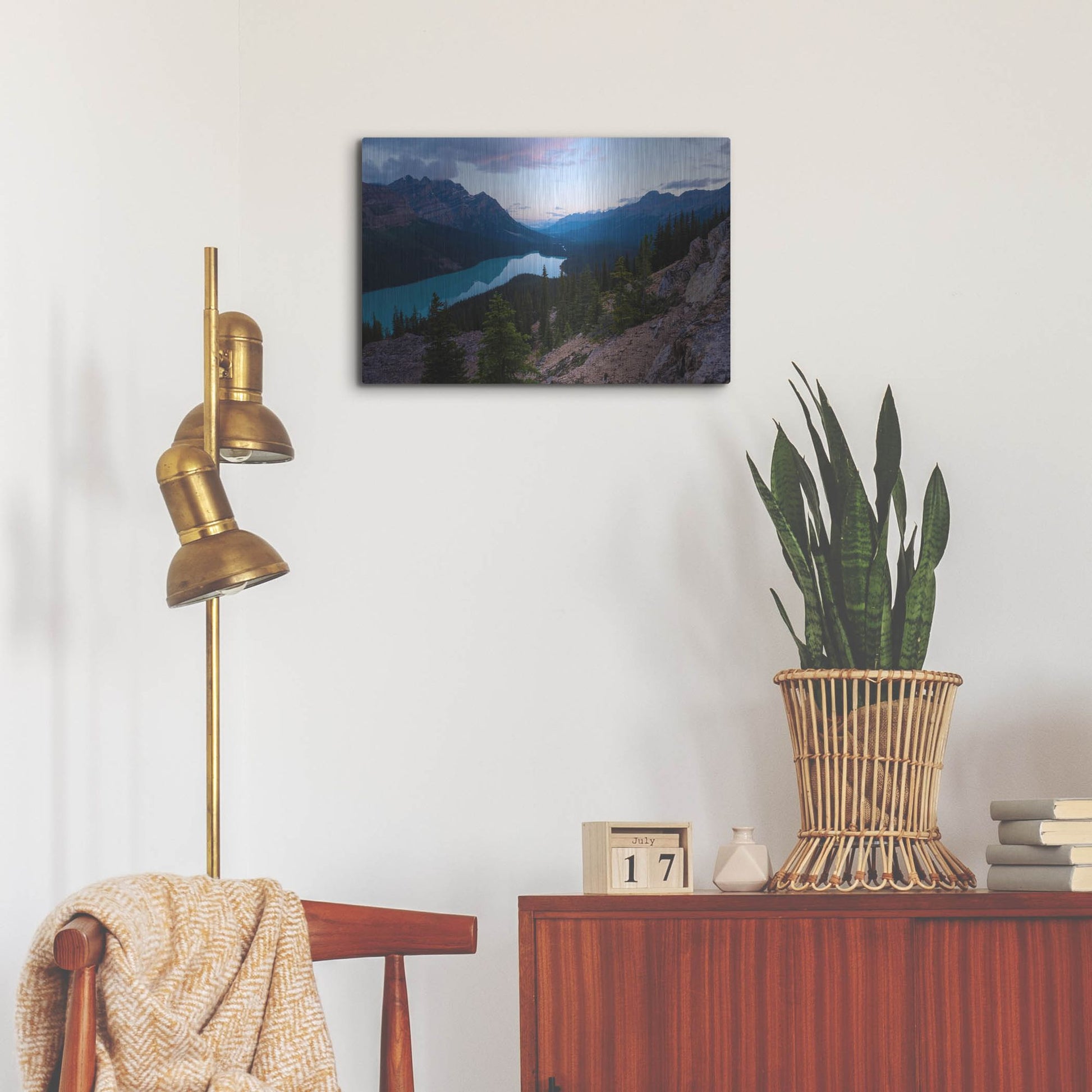 Luxe Metal Art 'Peyto Lake 1' by Joe Reimer Photography, Metal Wall Art,24x16