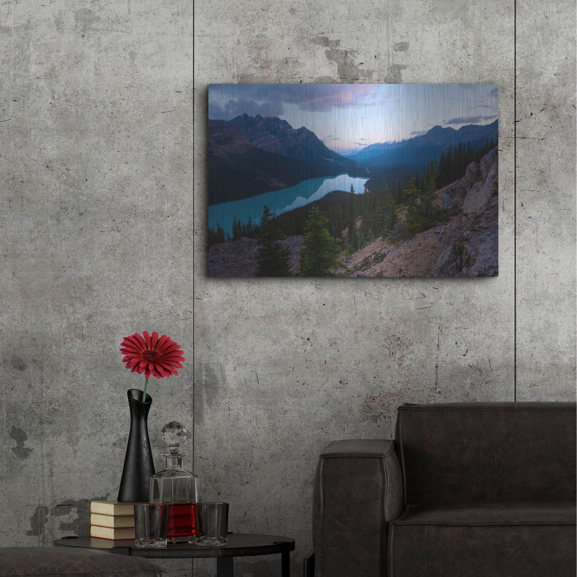 Luxe Metal Art 'Peyto Lake 1' by Joe Reimer Photography, Metal Wall Art,36x24