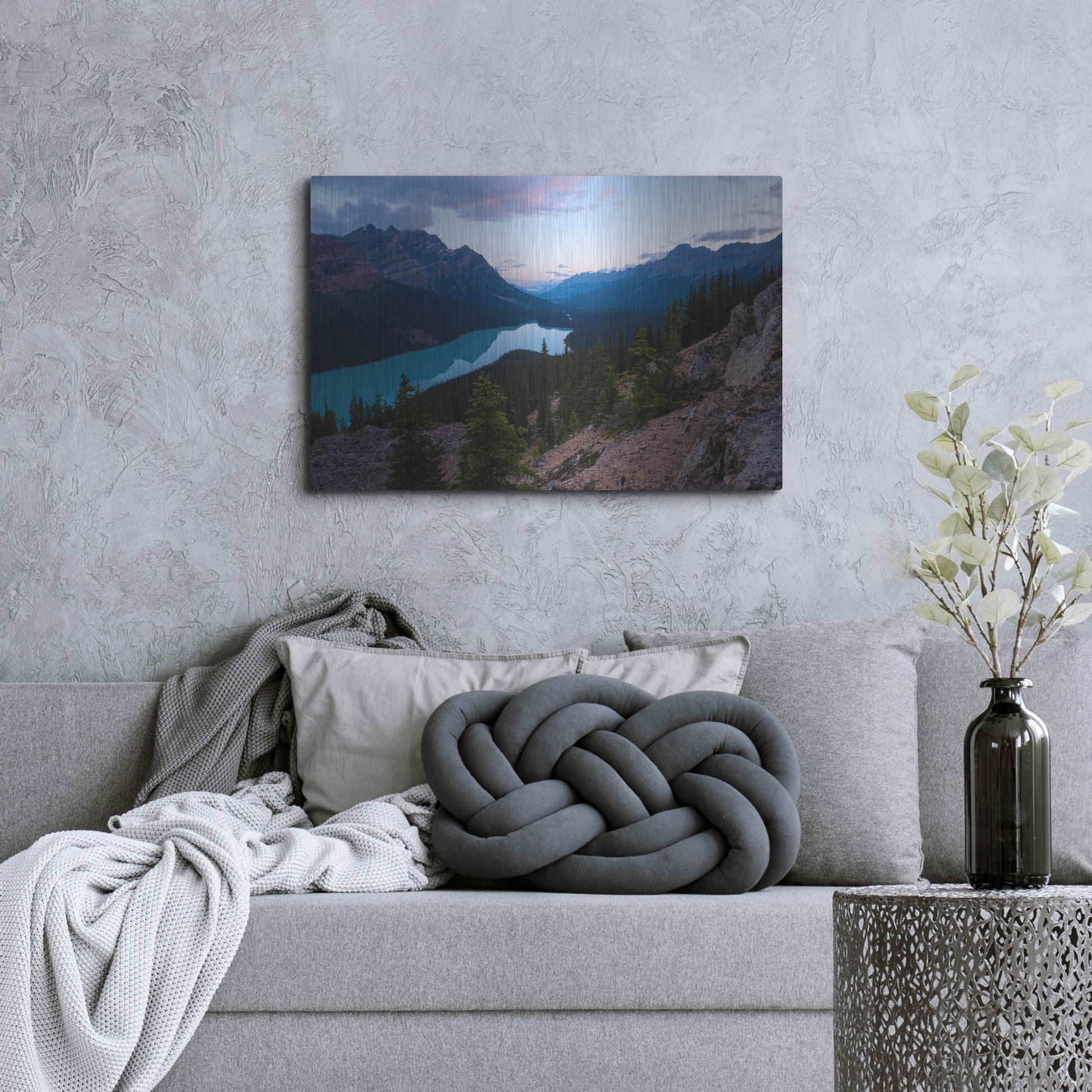 Luxe Metal Art 'Peyto Lake 1' by Joe Reimer Photography, Metal Wall Art,36x24