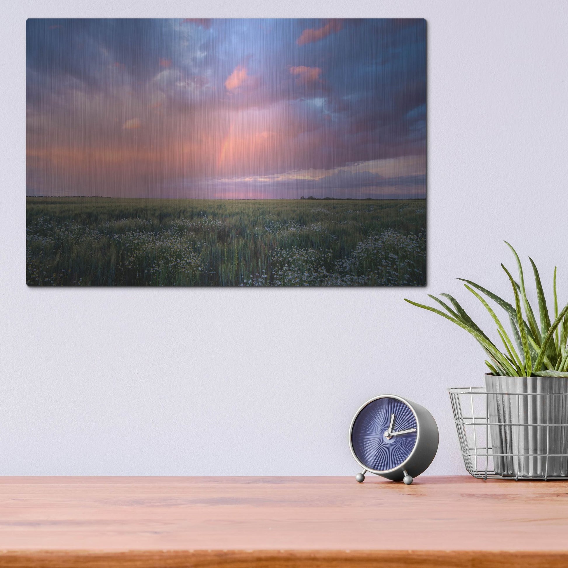 Luxe Metal Art 'Prairie Sunset 1' by Joe Reimer Photography, Metal Wall Art,16x12