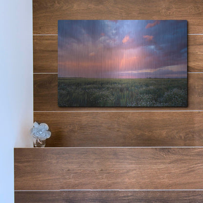 Luxe Metal Art 'Prairie Sunset 1' by Joe Reimer Photography, Metal Wall Art,16x12