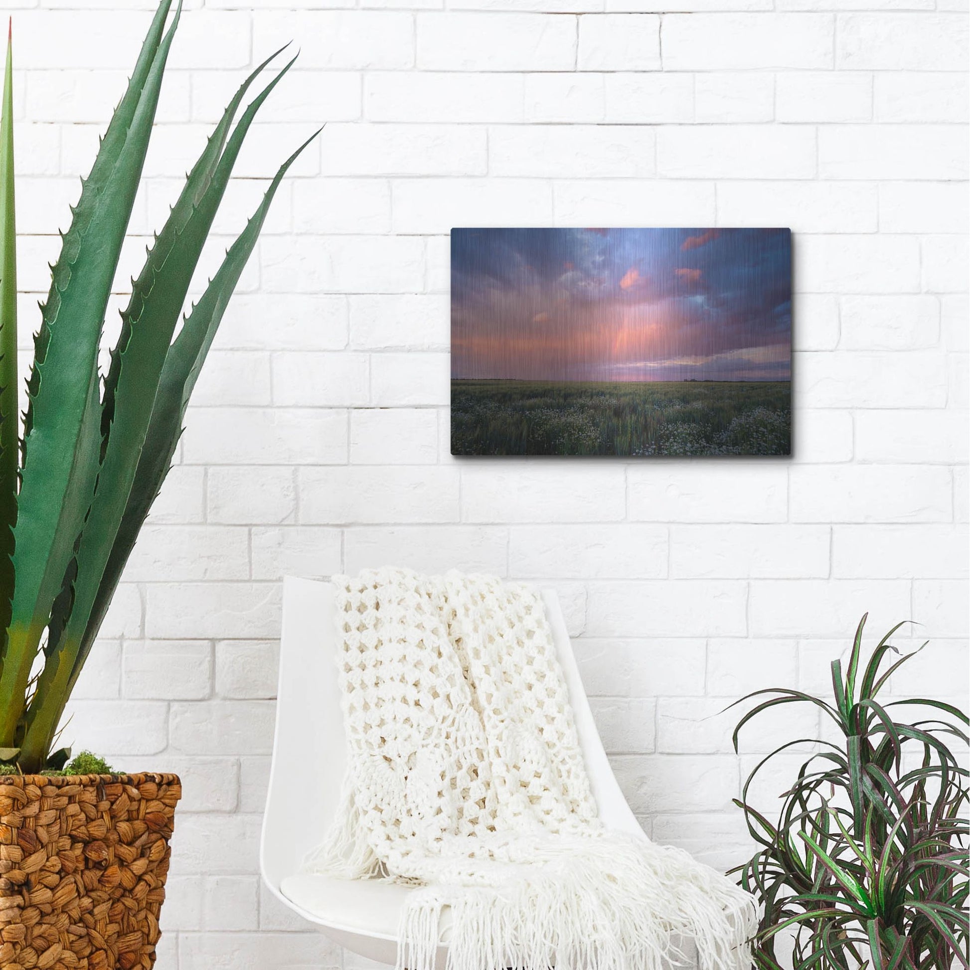 Luxe Metal Art 'Prairie Sunset 1' by Joe Reimer Photography, Metal Wall Art,16x12