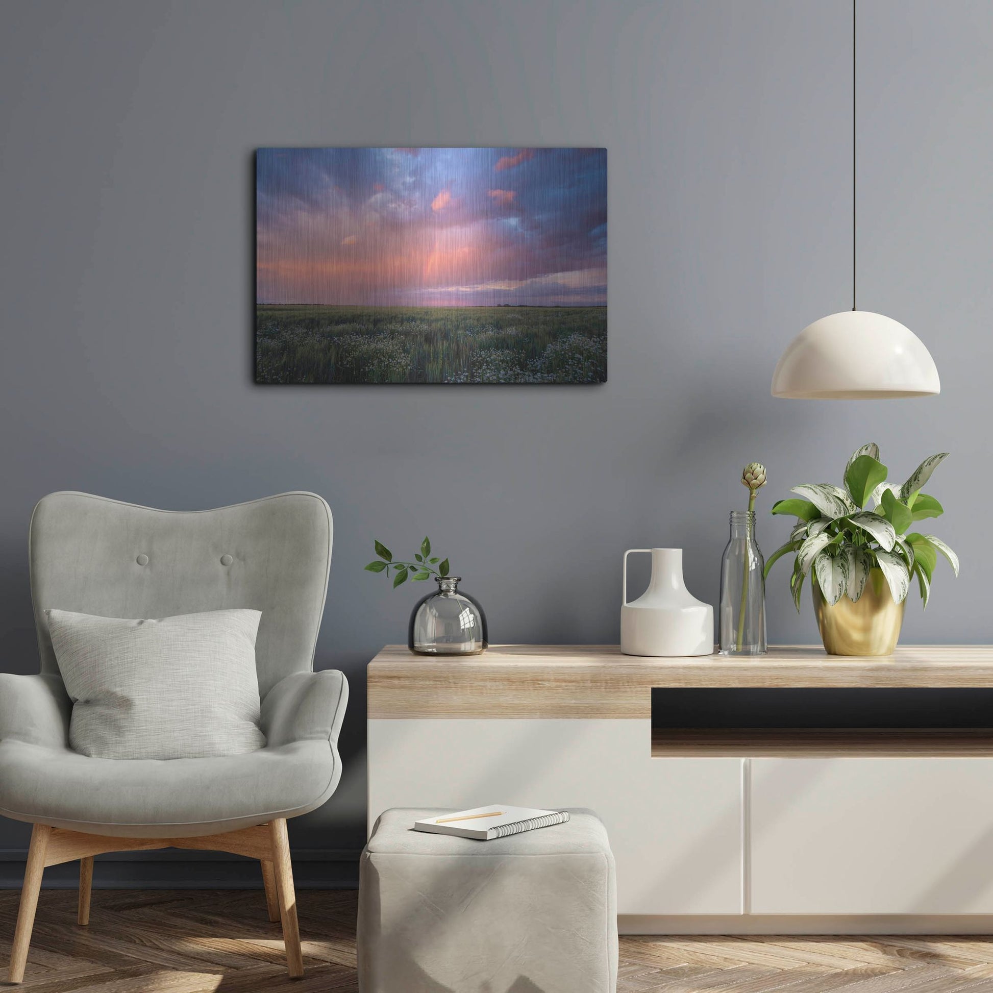 Luxe Metal Art 'Prairie Sunset 1' by Joe Reimer Photography, Metal Wall Art,24x16