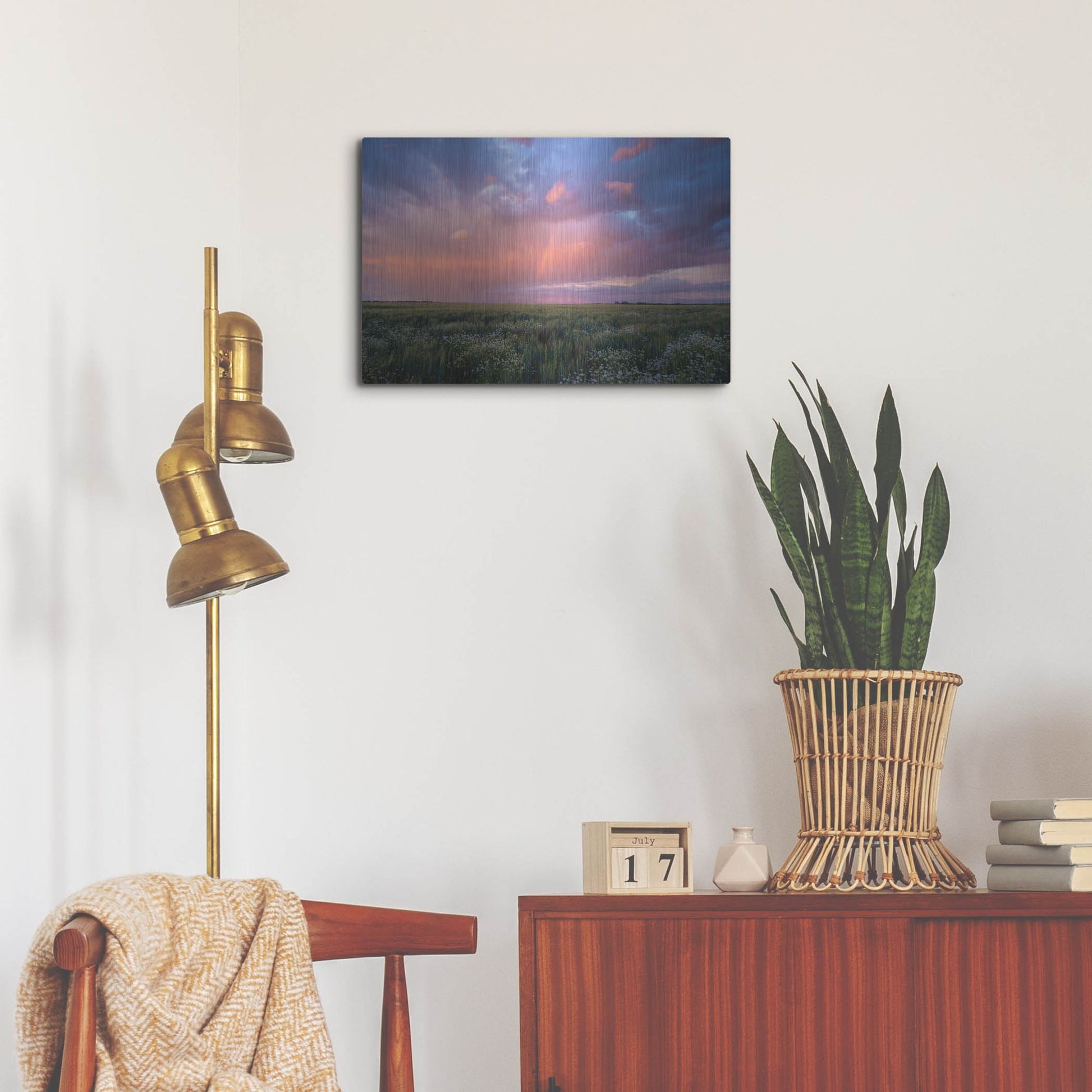 Luxe Metal Art 'Prairie Sunset 1' by Joe Reimer Photography, Metal Wall Art,24x16