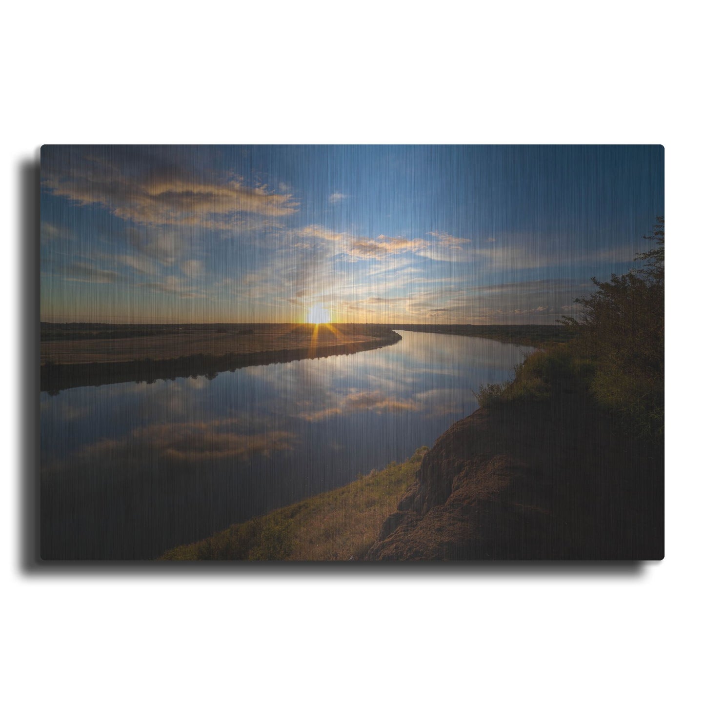 Luxe Metal Art 'River Sunset 1' by Joe Reimer Photography, Metal Wall Art