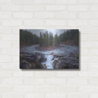 Luxe Metal Art 'Sunwapta Falls 1' by Joe Reimer Photography, Metal Wall Art,24x16