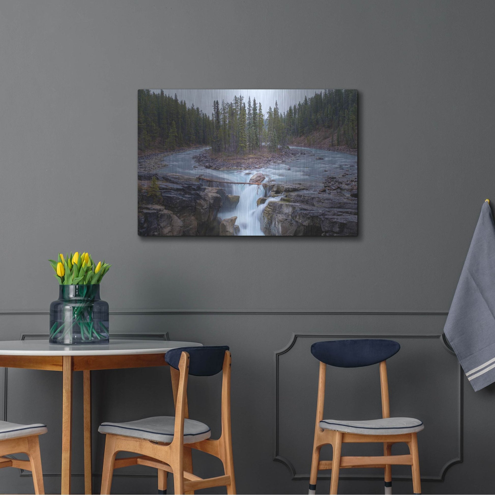 Luxe Metal Art 'Sunwapta Falls 1' by Joe Reimer Photography, Metal Wall Art,36x24