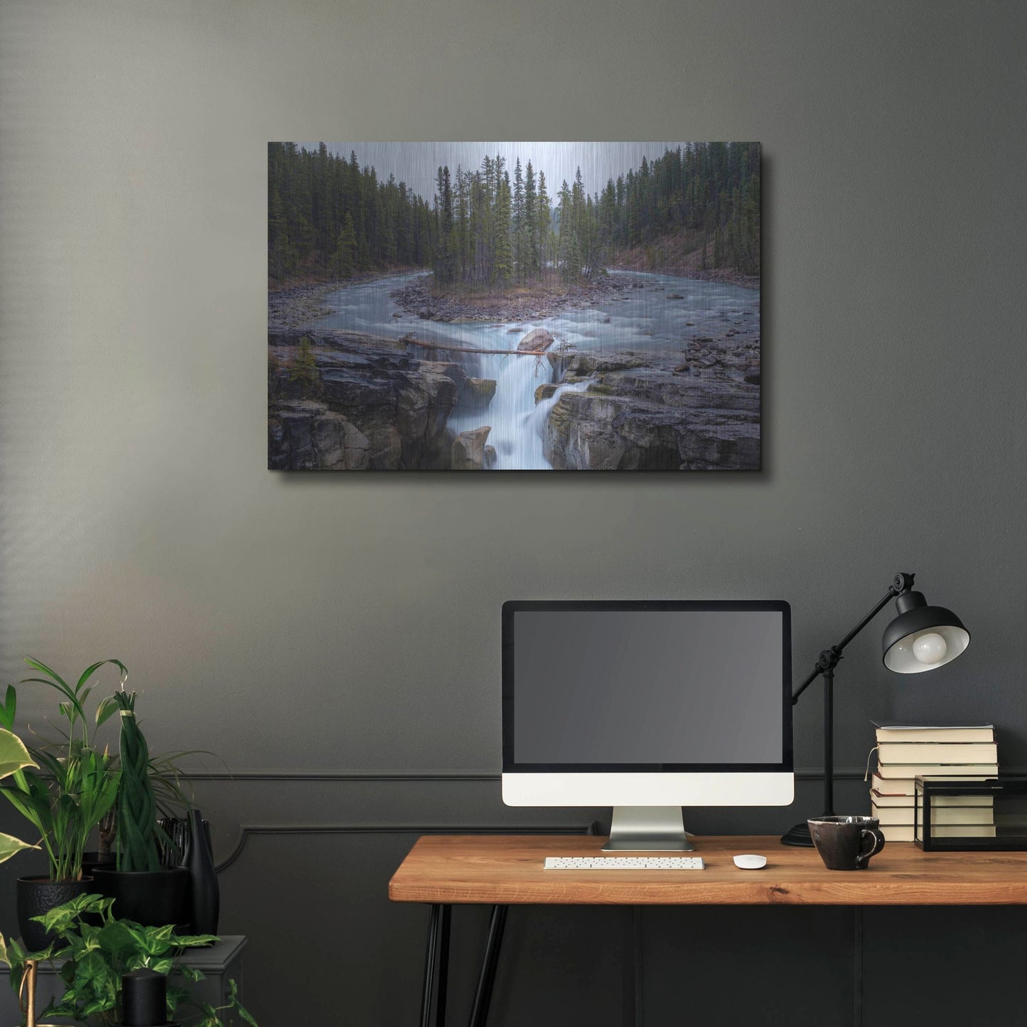 Luxe Metal Art 'Sunwapta Falls 1' by Joe Reimer Photography, Metal Wall Art,36x24