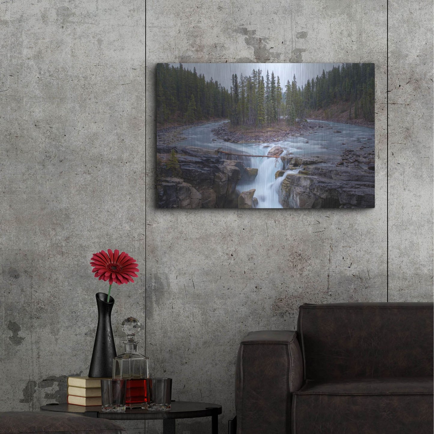 Luxe Metal Art 'Sunwapta Falls 1' by Joe Reimer Photography, Metal Wall Art,36x24