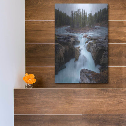 Luxe Metal Art 'Sunwapta Falls 2' by Joe Reimer Photography, Metal Wall Art,12x16