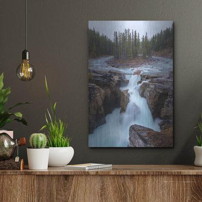 Luxe Metal Art 'Sunwapta Falls 2' by Joe Reimer Photography, Metal Wall Art,12x16