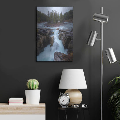 Luxe Metal Art 'Sunwapta Falls 2' by Joe Reimer Photography, Metal Wall Art,16x24