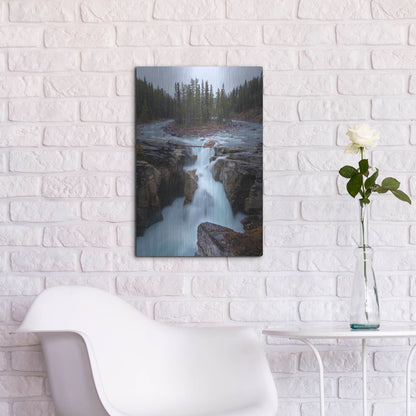 Luxe Metal Art 'Sunwapta Falls 2' by Joe Reimer Photography, Metal Wall Art,16x24