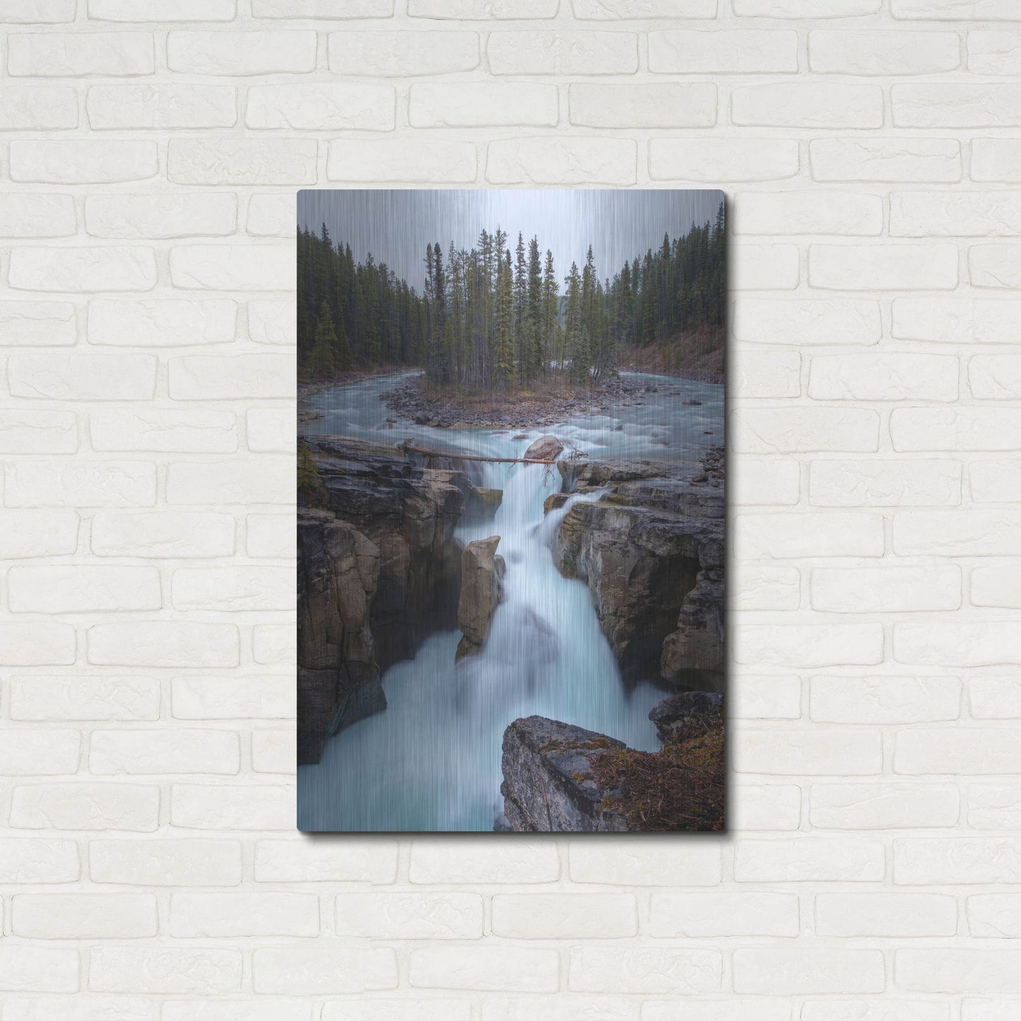 Luxe Metal Art 'Sunwapta Falls 2' by Joe Reimer Photography, Metal Wall Art,24x36