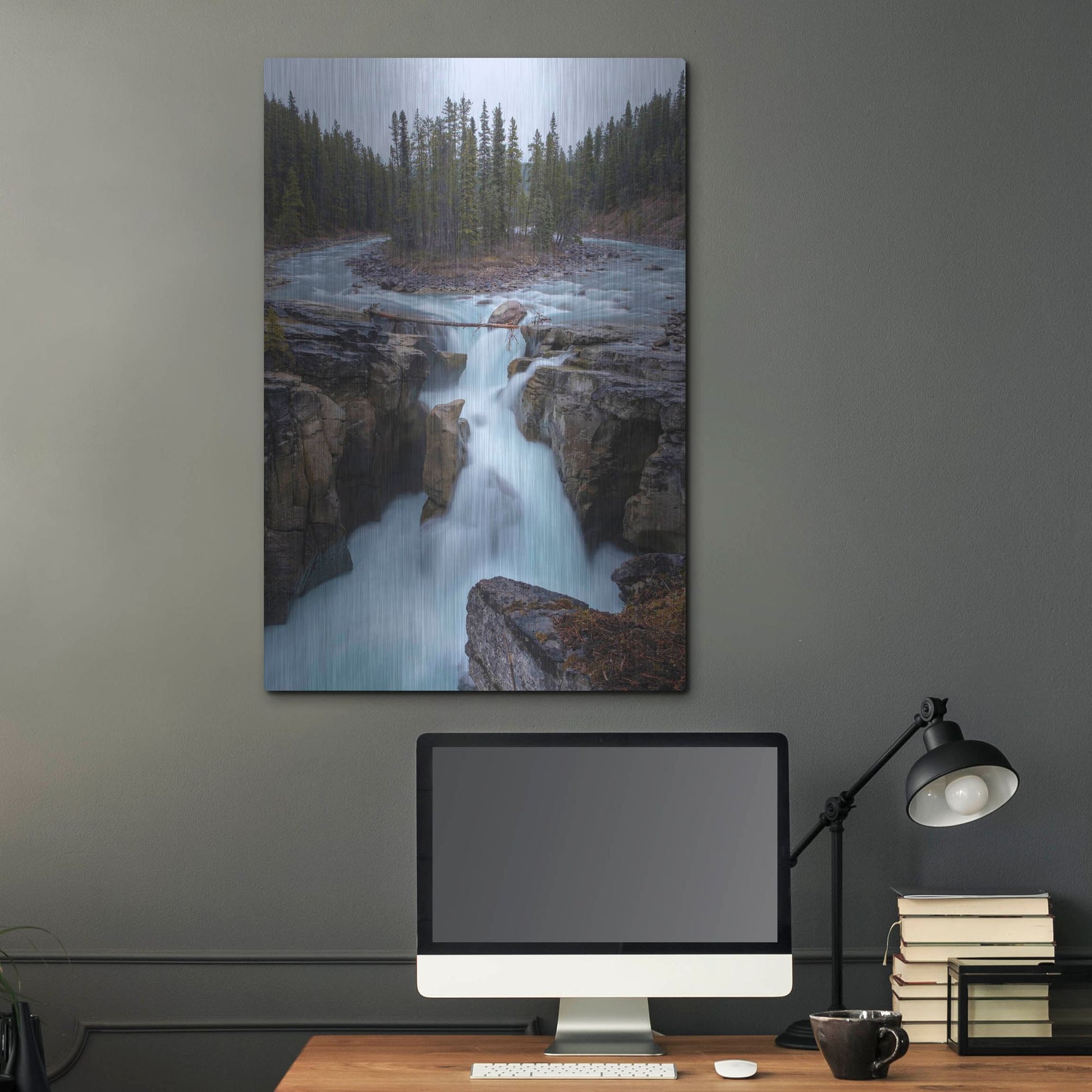 Luxe Metal Art 'Sunwapta Falls 2' by Joe Reimer Photography, Metal Wall Art,24x36