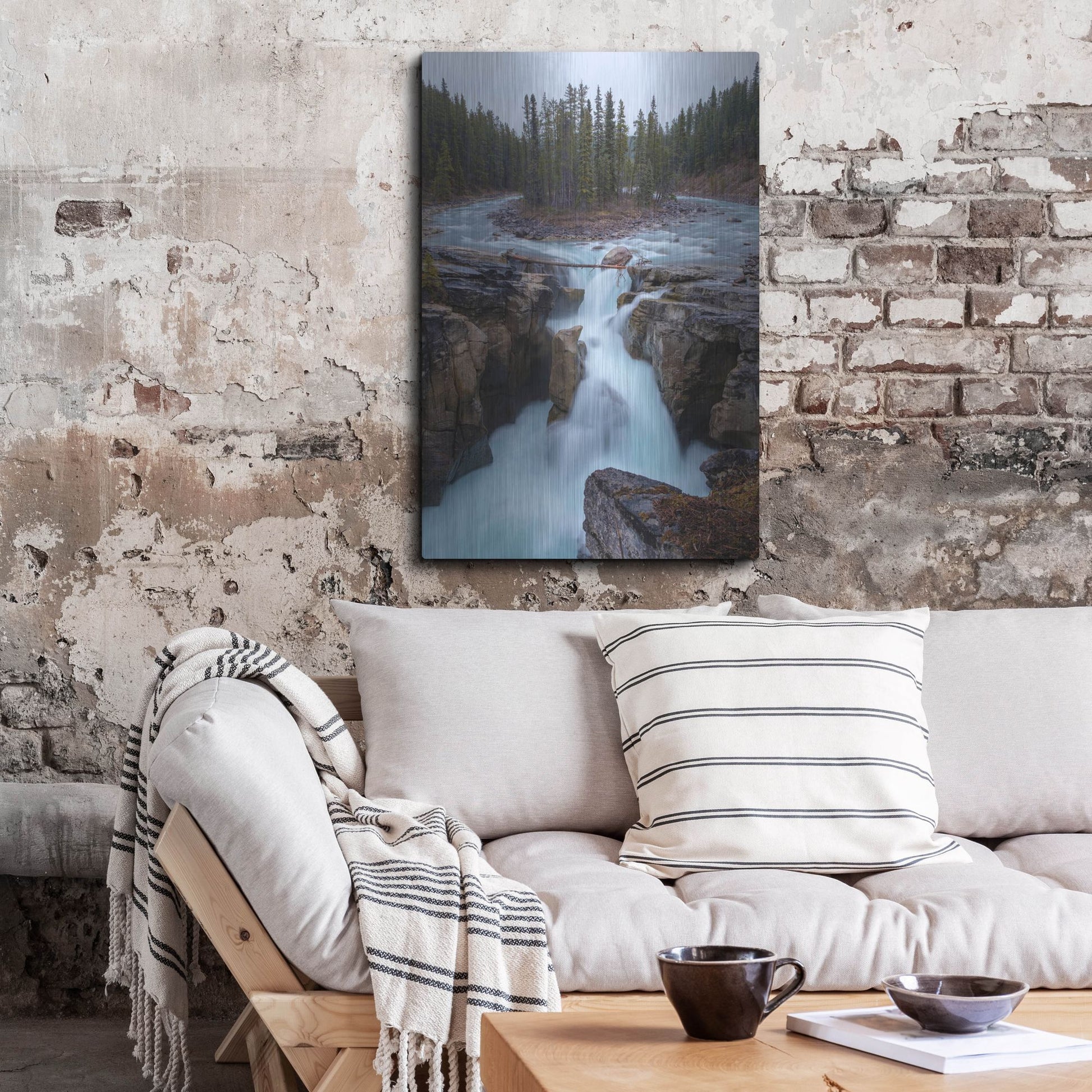 Luxe Metal Art 'Sunwapta Falls 2' by Joe Reimer Photography, Metal Wall Art,24x36