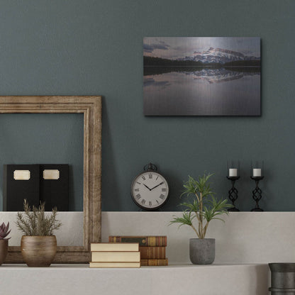 Luxe Metal Art 'Two Jack Lake 1' by Joe Reimer Photography, Metal Wall Art,16x12
