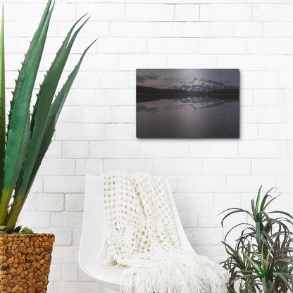 Luxe Metal Art 'Two Jack Lake 1' by Joe Reimer Photography, Metal Wall Art,16x12