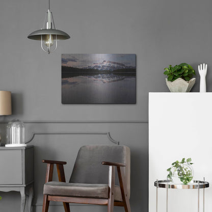 Luxe Metal Art 'Two Jack Lake 1' by Joe Reimer Photography, Metal Wall Art,24x16
