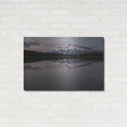 Luxe Metal Art 'Two Jack Lake 1' by Joe Reimer Photography, Metal Wall Art,36x24