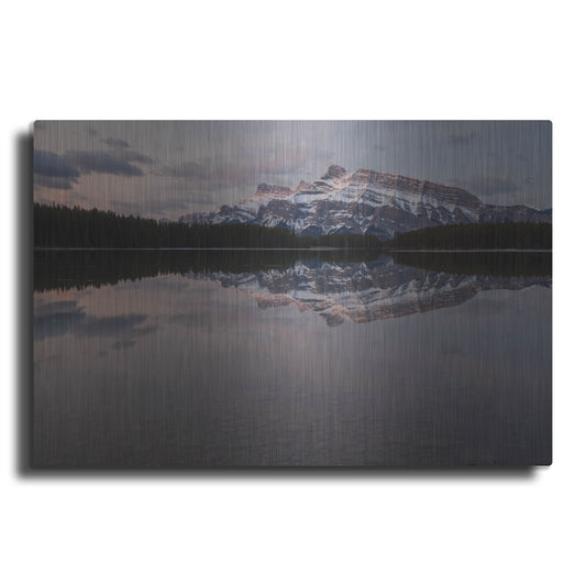 Luxe Metal Art 'Two Jack Lake 1' by Joe Reimer Photography, Metal Wall Art