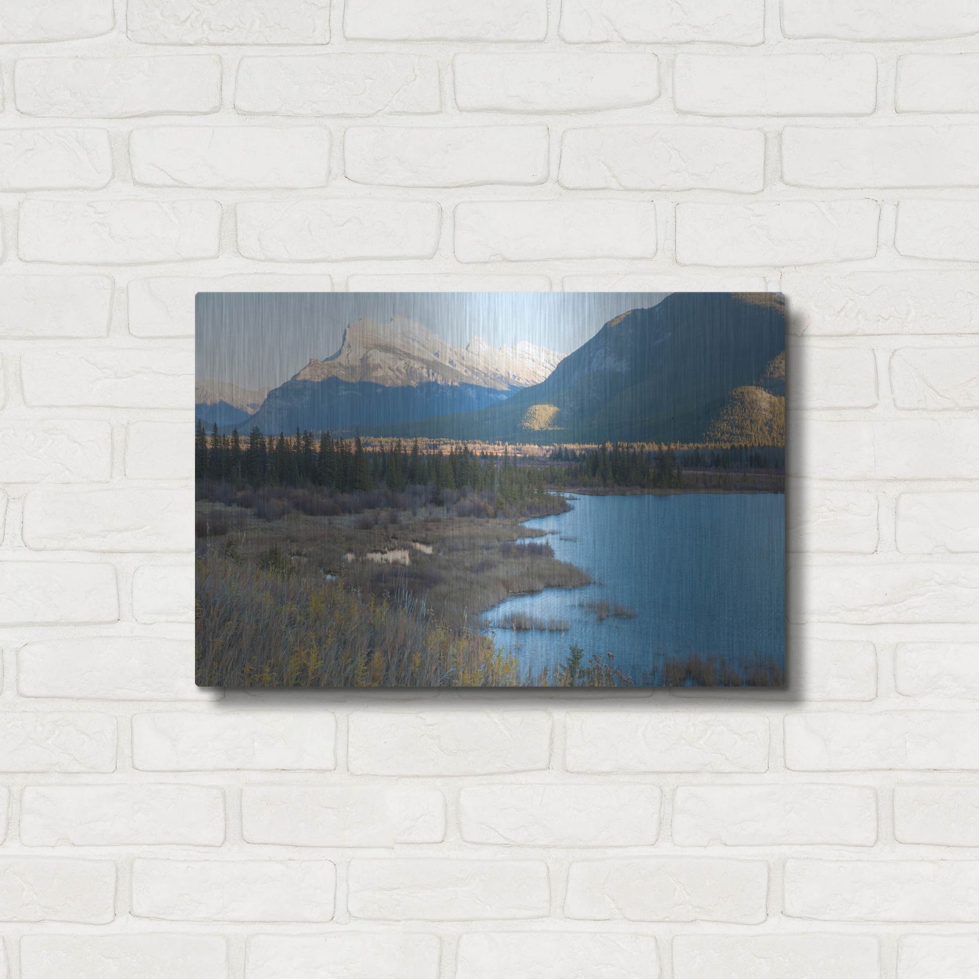 Luxe Metal Art 'Vermillion Lakes 1' by Joe Reimer Photography, Metal Wall Art,24x16